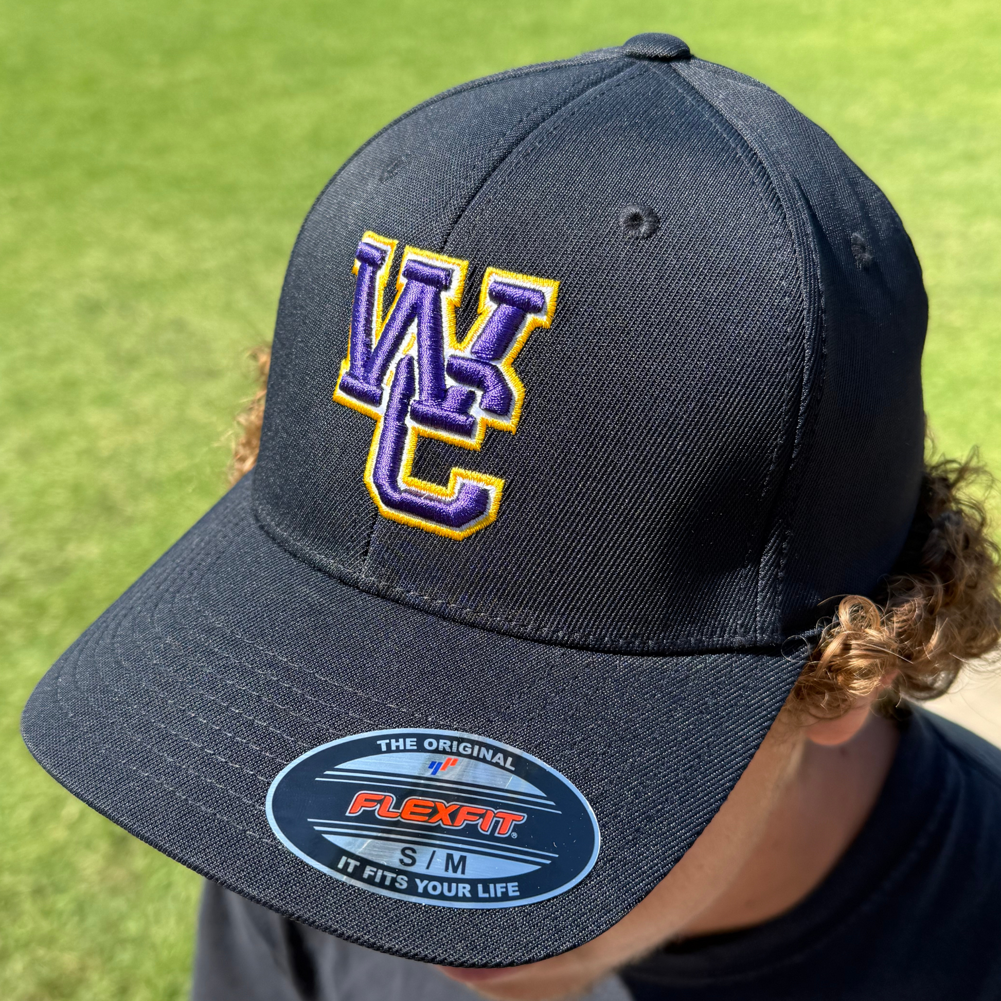 WC Puff Embroidery Flex Fit Hat (Black)