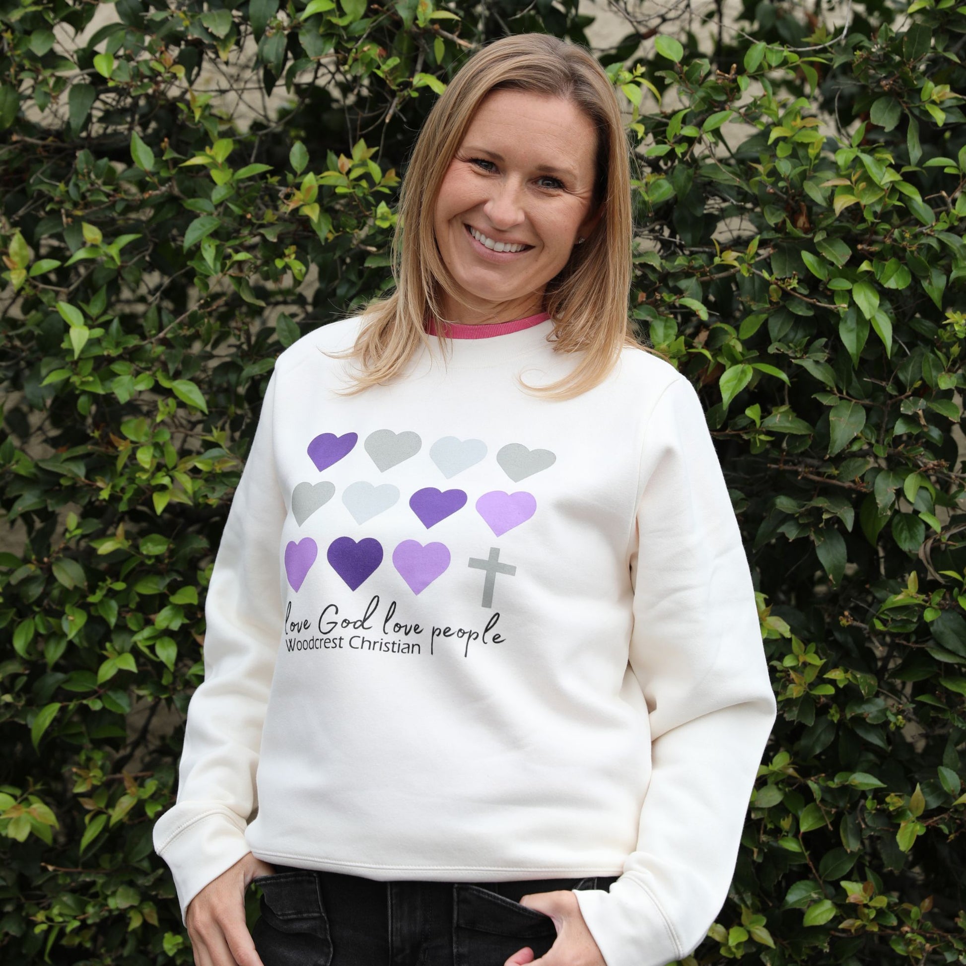 Ladies Hearts Sweatershirt