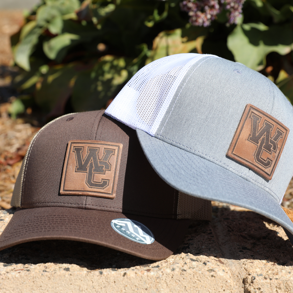 Retro Trucker Mesh Hat with Leather WC Stamp