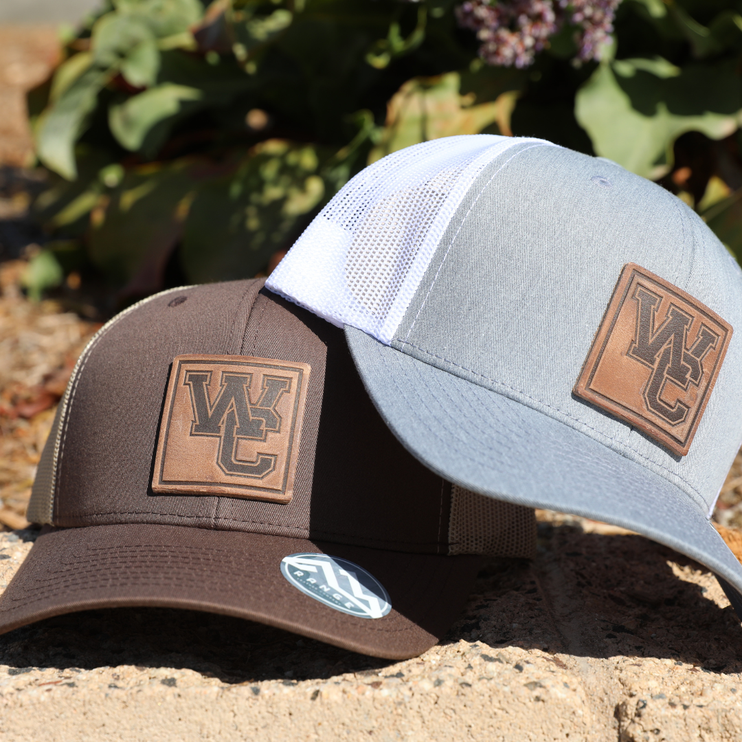 Retro Trucker Mesh Hat with Leather WC Stamp