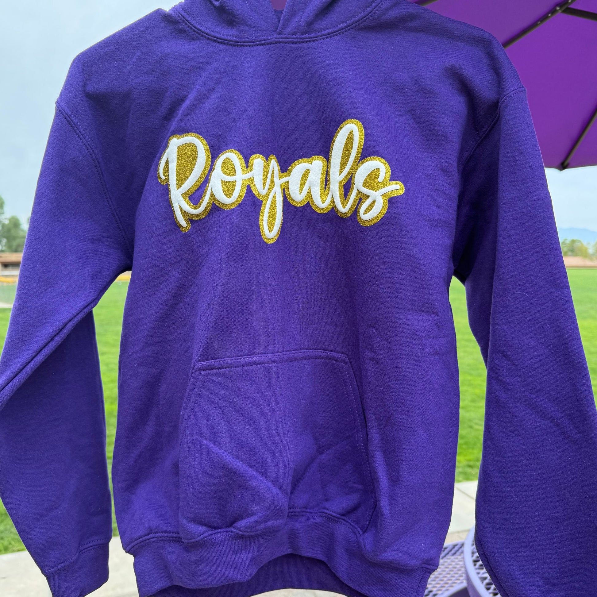Girls Glitter Royal Hoodie