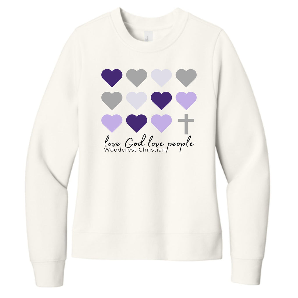 Ladies Hearts Sweatershirt