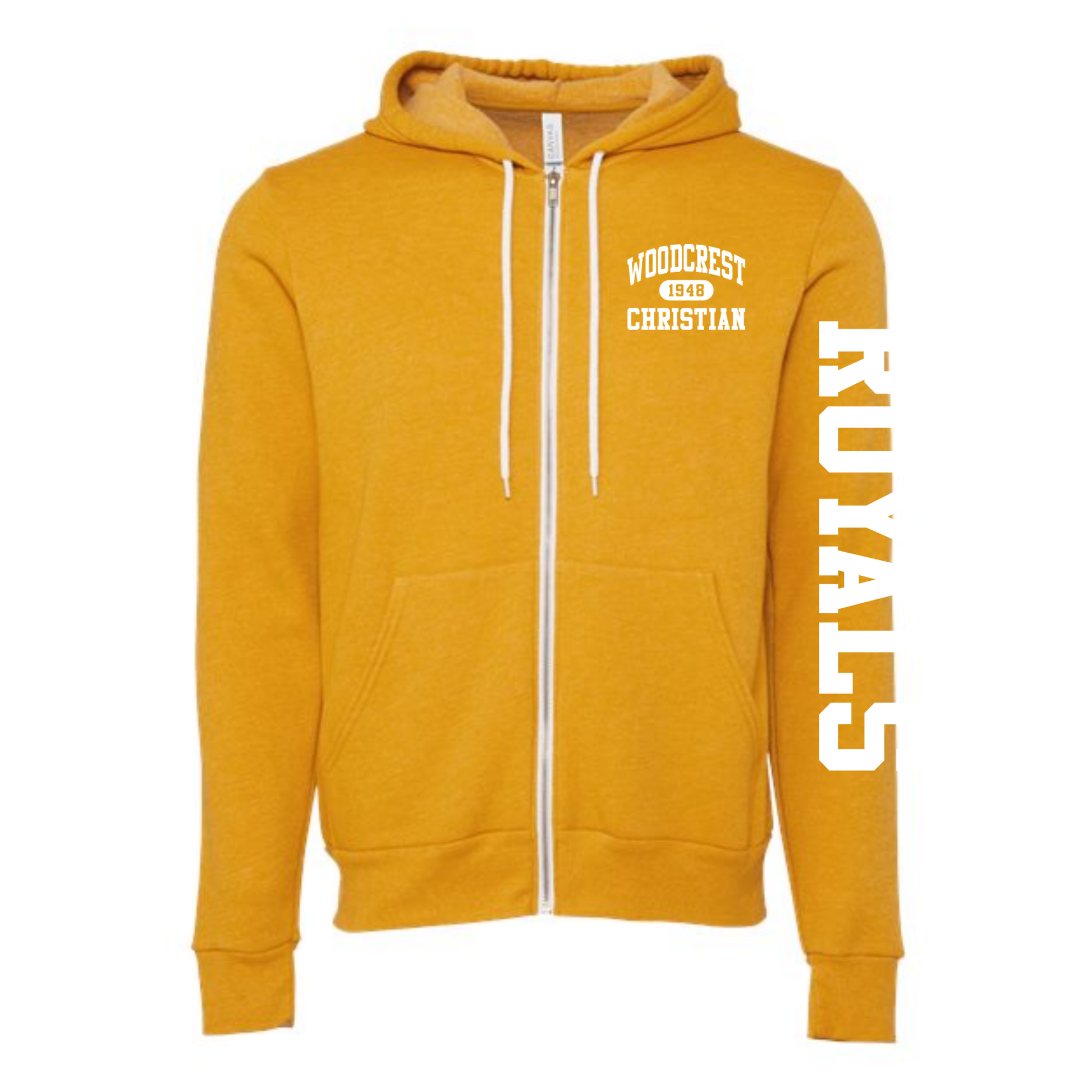 Royals Mustard Sponge Fleece Zip up Hooded Sweatshirt