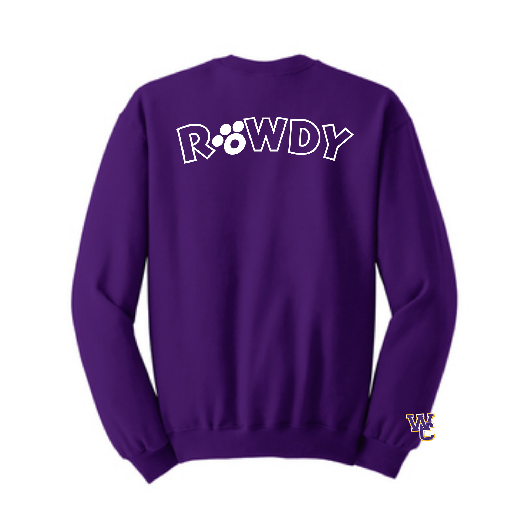 Purple Rowdy Crewneck Sweatshirt