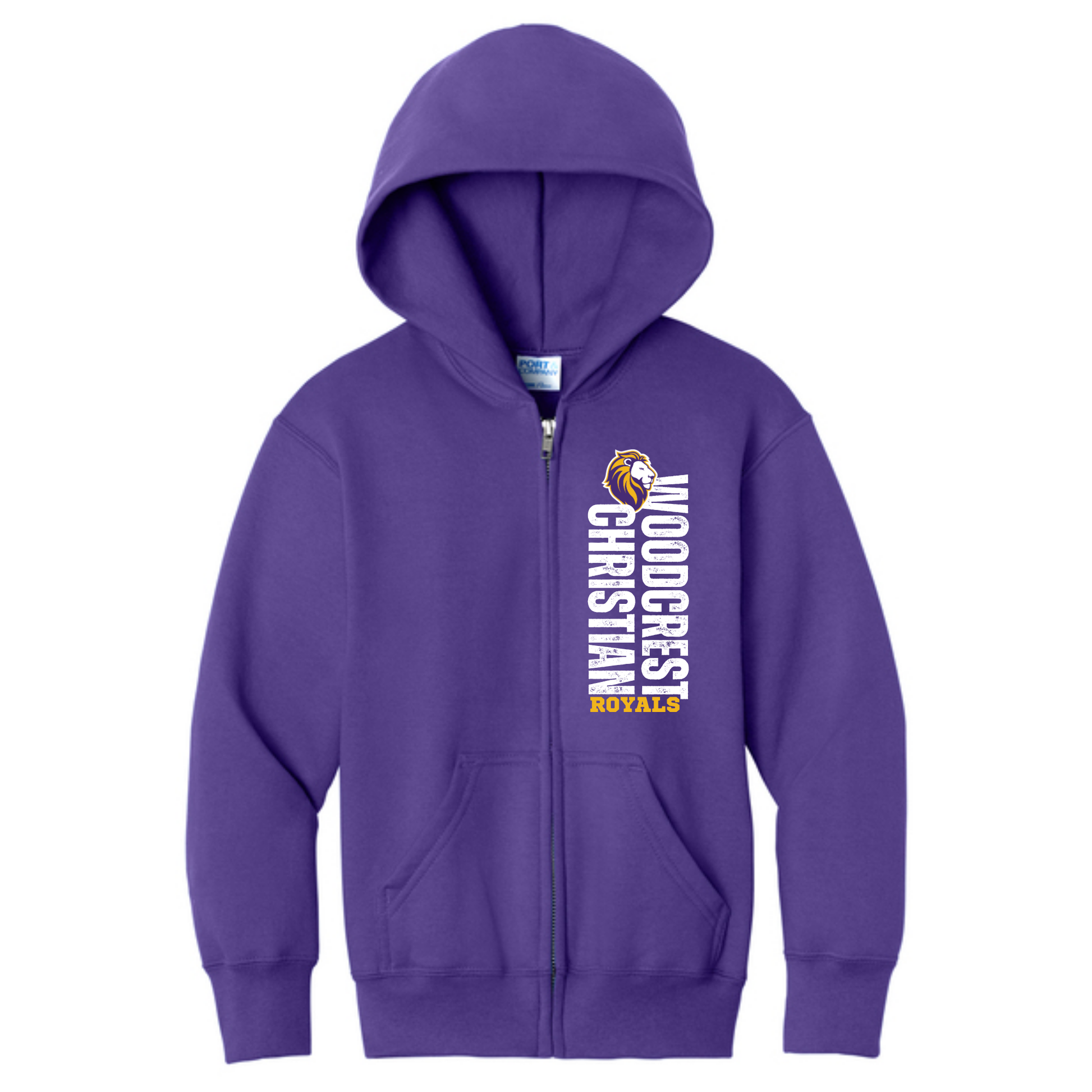 WC Purple Zip up Hooded Sweatshirt
