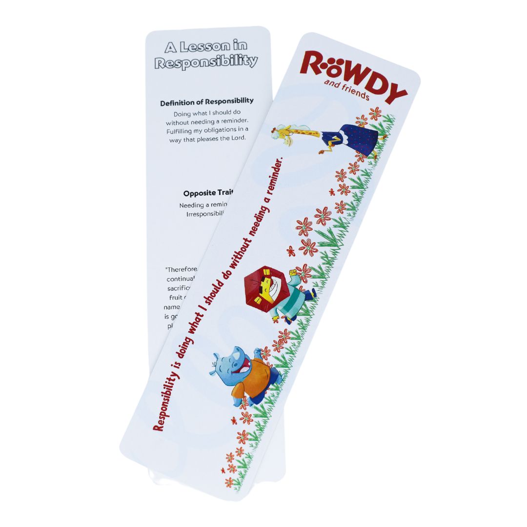 Rowdy and Friends 2 sided Bookmark