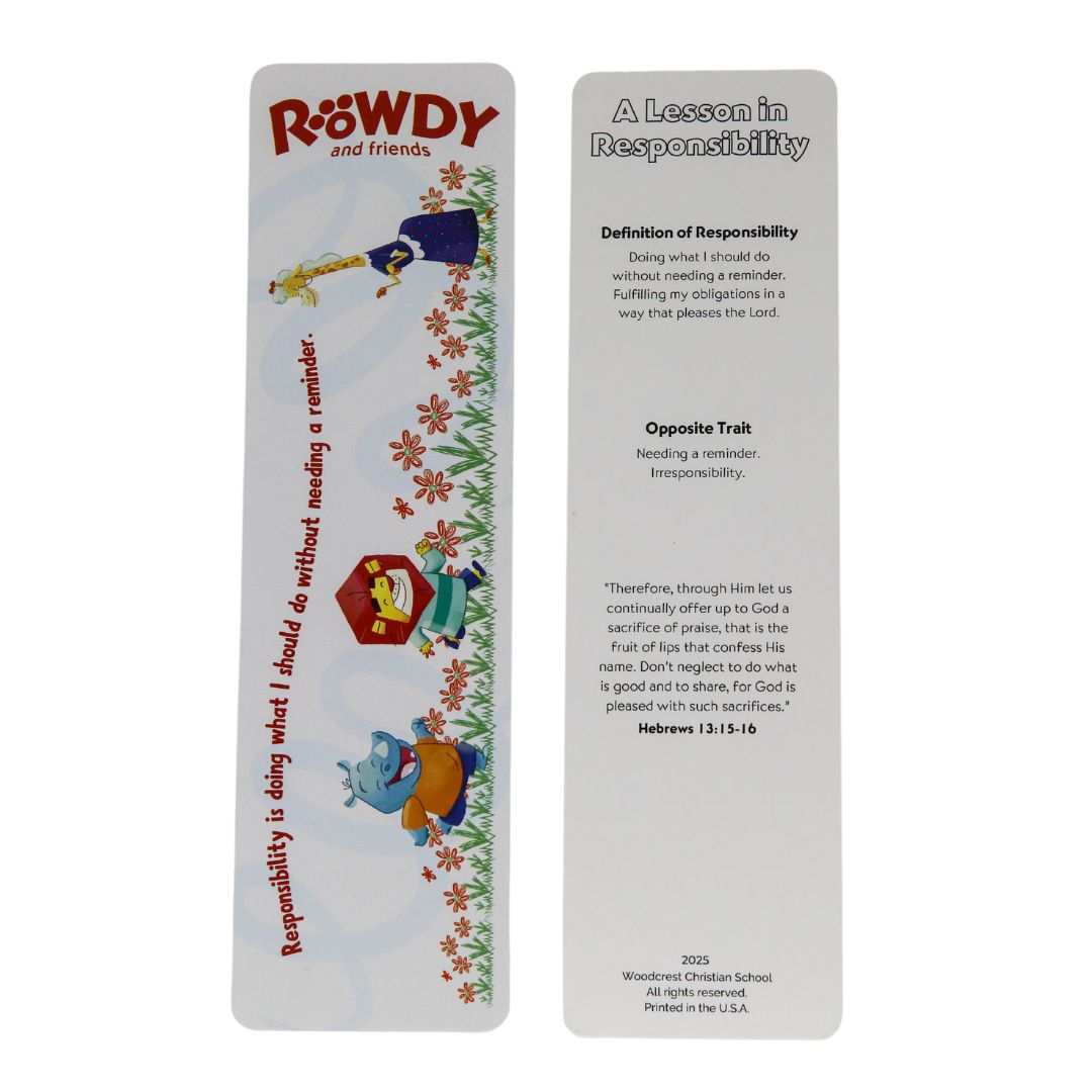 Rowdy and Friends 2 sided Bookmark